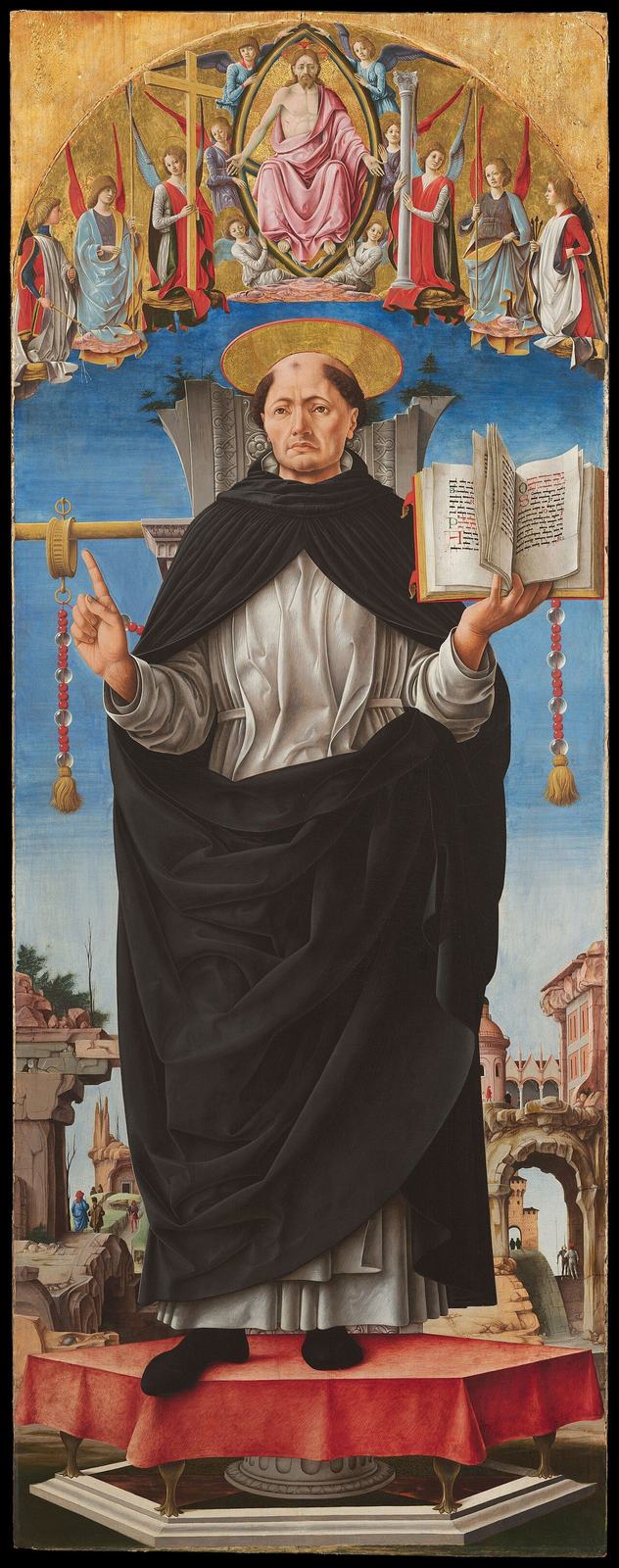 San Vicente Ferrer de pie, pintado por Francesco del Cossa